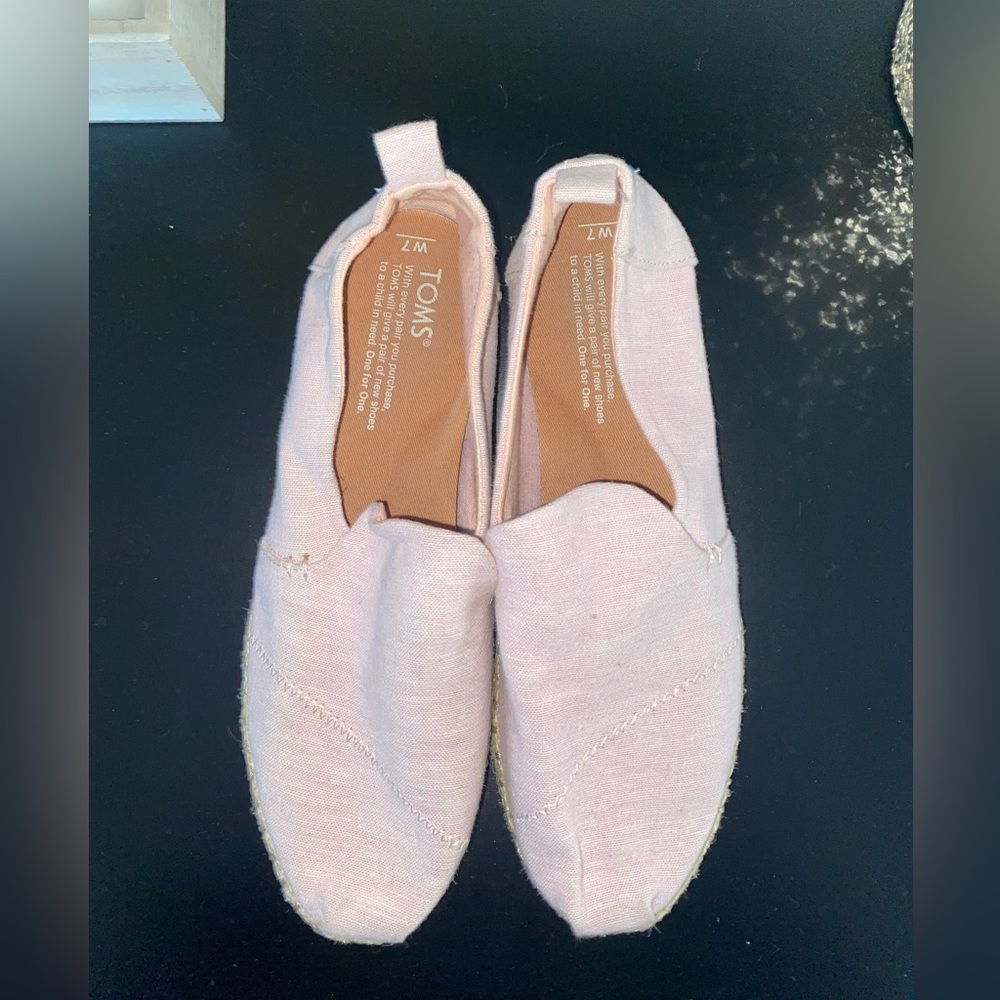 TOMS pink shoes - size 7